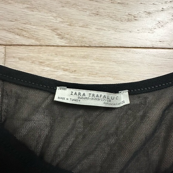 Zara TULLE AND LACE BODYSUIT sz s - Picture 2 of 3